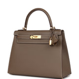 Hermes Kelly Sellier 28 Etoupe Epsom Gold Hardware