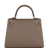 Hermes Kelly Sellier 28 Etoupe Epsom Gold Hardware