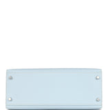 Hermes Kelly Sellier 28 Bleu Brume Epsom Palladium Hardware