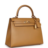 Hermes Kelly Sellier 25 Poussière Tadelakt Gold Hardware