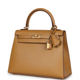 Hermes Kelly Sellier 25 Poussière Tadelakt Gold Hardware