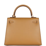 Hermes Kelly Sellier 25 Poussière Tadelakt Gold Hardware