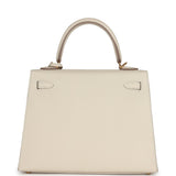 Hermes Kelly Sellier 25 Craie Epsom Gold Hardware