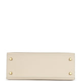 Hermes Kelly Sellier 25 Craie Epsom Gold Hardware