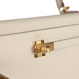 Hermes Kelly Sellier 25 Craie Epsom Gold Hardware