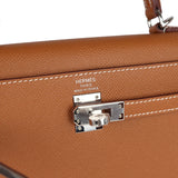 Hermes Kelly Sellier 25 Gold Epsom Palladium Hardware