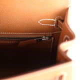 Hermes Kelly Sellier 25 Gold Epsom Palladium Hardware