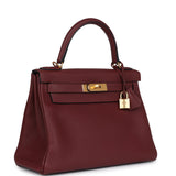 Hermes Kelly Retourne 28 Rouge H Togo Gold Hardware