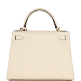 Pre-owned Hermes Kelly Sellier 28 Nata Epsom Gold Hardware