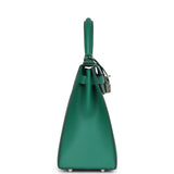 Hermes Kelly Sellier 28 Vert Vertigo Epsom Palladium Hardware