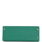 Hermes Kelly Sellier 28 Vert Vertigo Epsom Palladium Hardware