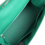 Hermes Kelly Sellier 28 Vert Vertigo Epsom Palladium Hardware