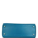 Hermes Kelly Retourne 28 Bleu Izmir Tadelakt Gold Hardware