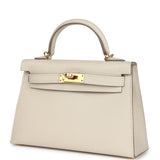 Hermes Kelly Sellier 20 Craie Epsom Gold Hardware