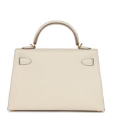 Hermes Kelly Sellier 20 Craie Epsom Gold Hardware