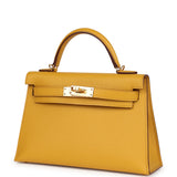 Hermes Kelly Sellier 20 Jaune Ambre Epsom Gold Hardware - Thumbnail View 5
