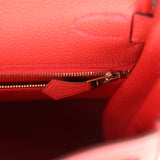 Hermes Kelly Retourne 28 Geranium Togo Gold Hardware