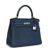 Hermes Kelly Retourne 25 Bleu De Prusse Togo Palladium Hardware