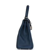 Hermes Kelly Retourne 25 Bleu De Prusse Togo Palladium Hardware