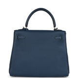 Hermes Kelly Retourne 25 Bleu De Prusse Togo Palladium Hardware