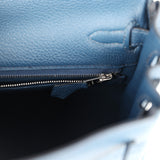 Hermes Kelly Retourne 25 Bleu De Prusse Togo Palladium Hardware