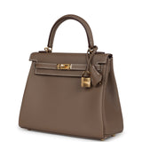 Hermes Kelly Retourne 25 Etoupe Togo Gold Hardware