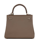 Hermes Kelly Retourne 25 Etoupe Togo Gold Hardware