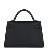 Hermes Kelly Sellier 20 Black Epsom Palladium Hardware