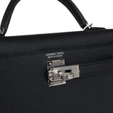 Hermes Kelly Sellier 20 Black Epsom Palladium Hardware