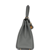 Hermes Kelly Retourne 28 Gris Mouette Togo Gold Hardware