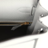 Hermes Kelly Retourne 28 Gris Mouette Togo Gold Hardware