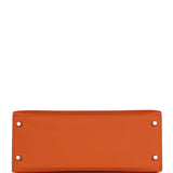 Hermes Kelly Sellier 28 Orange Epsom Palladium Hardware