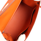 Hermes Kelly Sellier 28 Orange Epsom Palladium Hardware