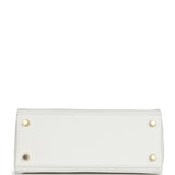 Hermes Kelly Retourne 25 New White Swift Gold Hardware