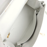 Hermes Kelly Retourne 25 New White Swift Gold Hardware