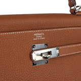 Pre-owned Hermes Kelly Retourne 35 Gold Togo Palladium Hardware