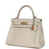 Pre-owned Hermes Kelly Retourne 28 Nata Togo Gold Hardware