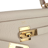 Pre-owned Hermes Kelly Retourne 28 Nata Togo Gold Hardware