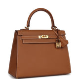 Hermes Kelly Sellier 25 Gold Epsom Gold Hardware