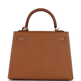 Hermes Kelly Sellier 25 Gold Epsom Gold Hardware