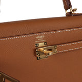 Hermes Kelly Sellier 25 Gold Epsom Gold Hardware