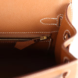 Hermes Kelly Sellier 25 Gold Epsom Gold Hardware