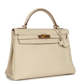 Pre-owned Hermes Kelly Retourne 32 Parchemin Togo Gold Hardware