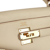 Pre-owned Hermes Kelly Retourne 32 Parchemin Togo Gold Hardware