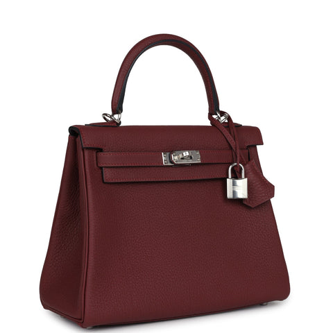 Hermes Kelly Retourne 25 Rouge H Togo Palladium Hardware