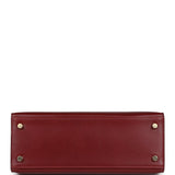 Hermes Kelly 25 Rouge H Box Gold Hardware