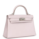 Hermes Kelly Sellier 20 Mauve Pale Chevre Palladium Hardware