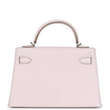 Hermes Kelly Sellier 20 Mauve Pale Chevre Palladium Hardware