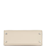 Hermes Special Order (HSS) Kelly Sellier 25 Craie and Trench Epsom Brushed Palladium Hardware