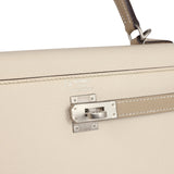 Hermes Special Order (HSS) Kelly Sellier 25 Craie and Trench Epsom Brushed Palladium Hardware